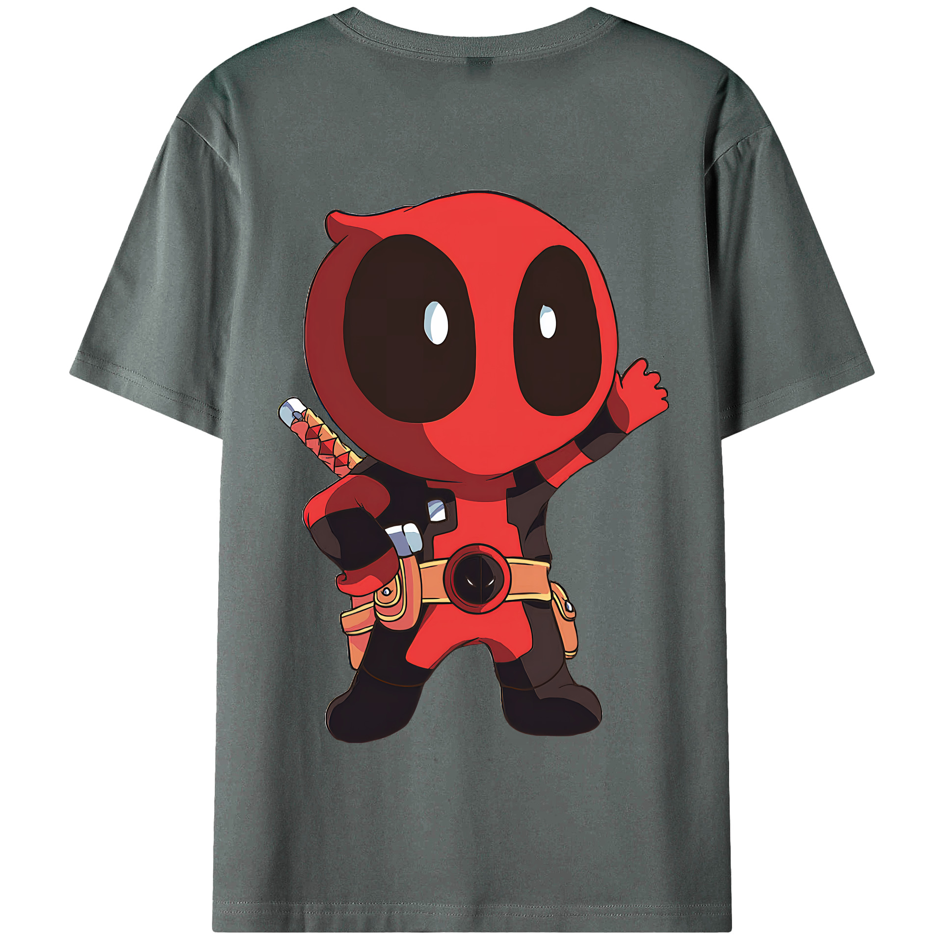 （画像用） Deadpool デッドプール 綿100％半袖Tシャツ（背面プリント）